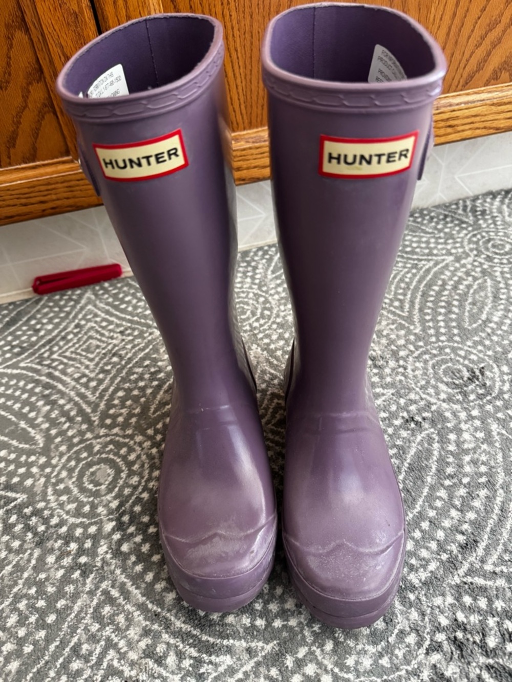 Girls Hunter boots, purple, size 3
